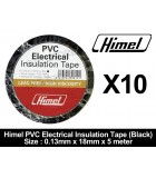 0.13MM X 18MM 5MM PVC TAPE (BLACK) [HIMEL]